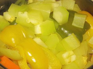 отварные овощи для кабачковой икры